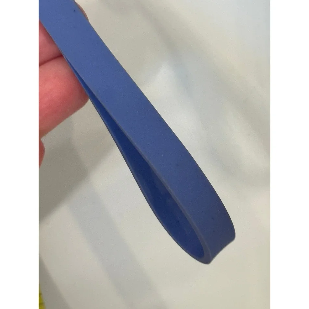 peak Out Against Domestic Violence Keychain Blue Silicone Wristlet Charm